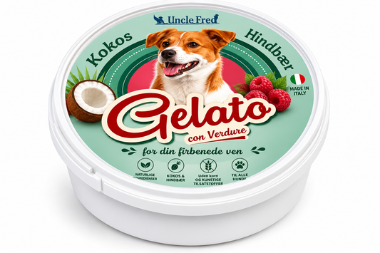 Gelato Hundeis Kokos & Bringebær