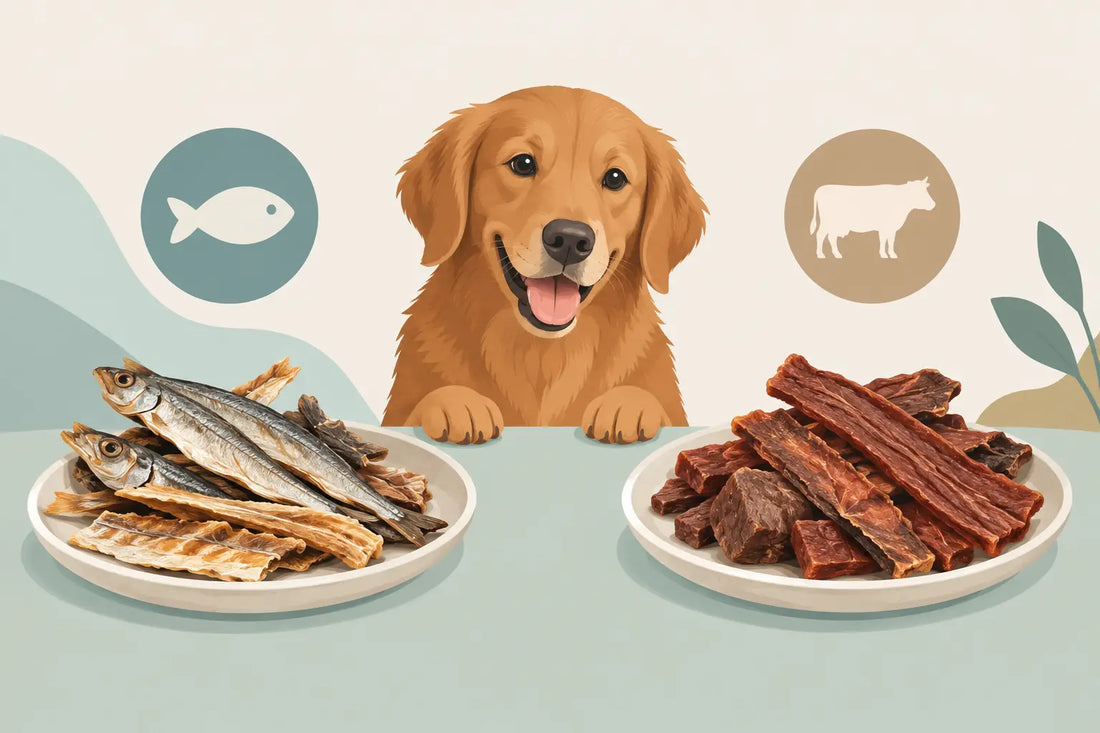 Tørket fisk eller kjøttsnacks til hunden?