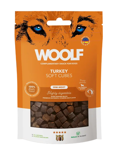 Woolf Soft Cubes kalkun 100g