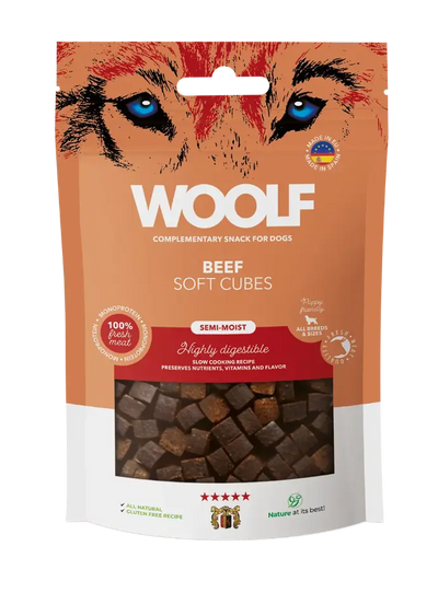 Woolf Soft Cubes Biff 100g