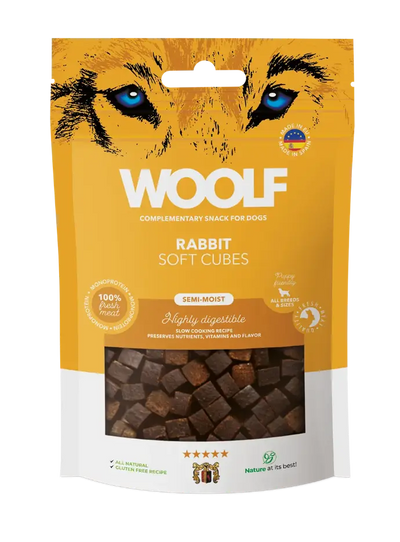 Woolf Soft Cubes Rabbit 100g