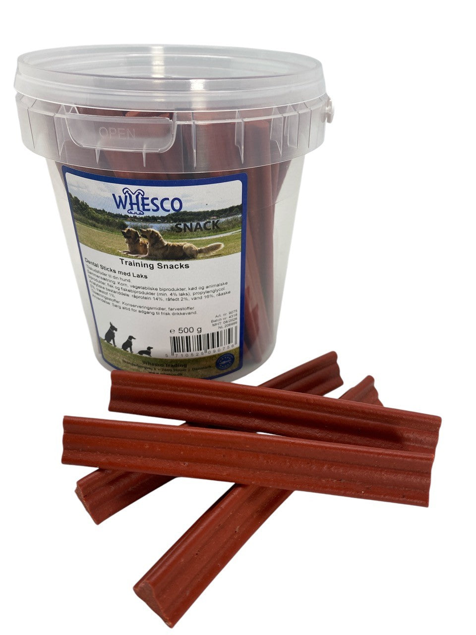 Dentasticks i bøtte Laks 500gr