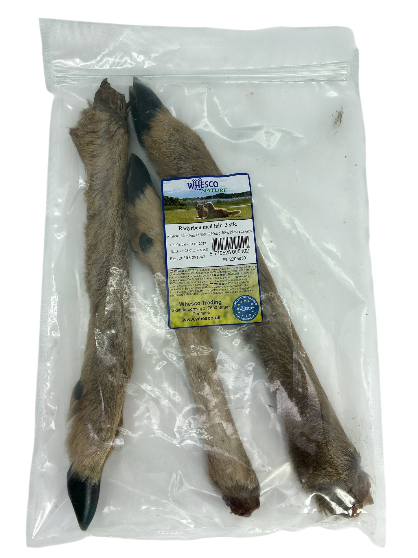 Rådyrskank m/pels 3stk