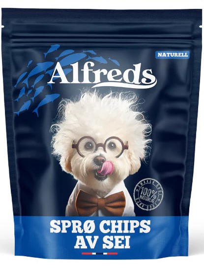 Alfreds Sprø Chips av Sei 50g